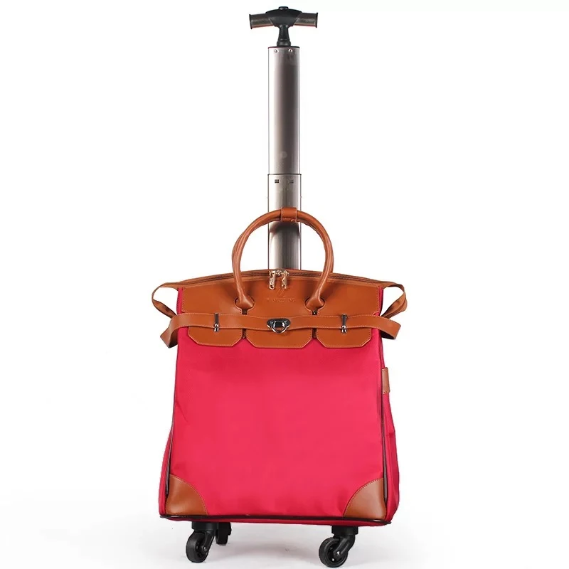 

GraspDream Retro 22 inches carry-on Suitcase with wheels Girls red luggage travel bag trolley bags Women Trolley case suitcases