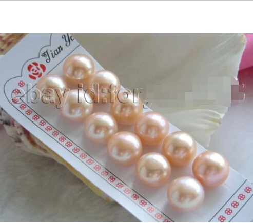 

>@Wholesale 6pairs Natural 12mm Pink Pearl Earrings! -Top quality free shipping