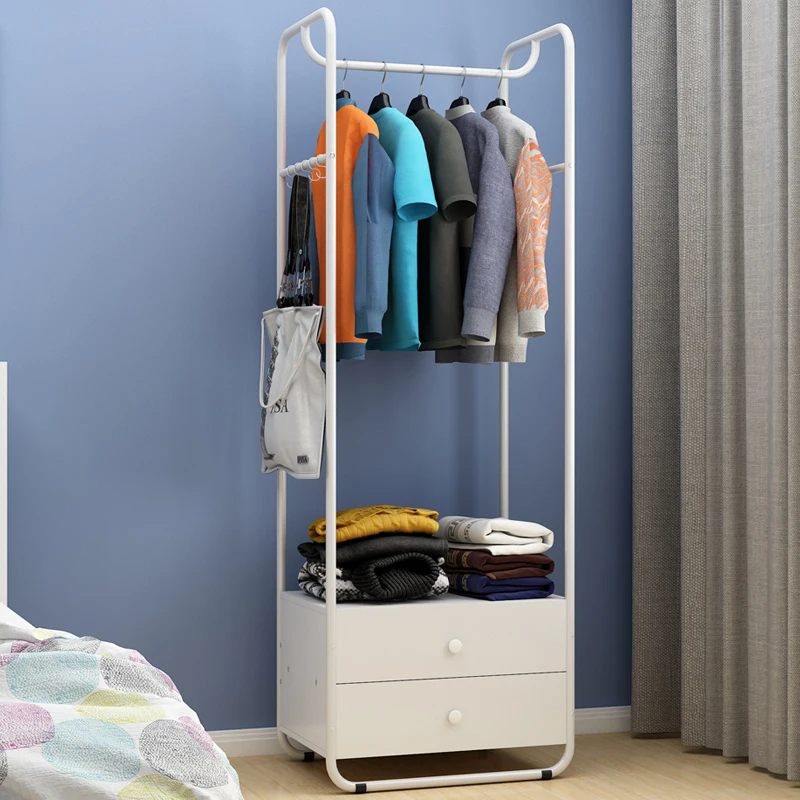 Creative hanger floor bedroom coat rack simple clothes rack multi