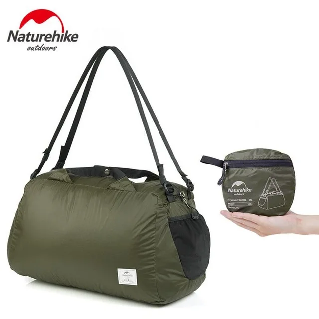 Naturehike 32L рюкзак складной 20D Силиконовый водонепроницаемый мешок дорожные сумки Сверхлегкий наплечный мешок открытый туристический кемпинг - Цвет: Army Green