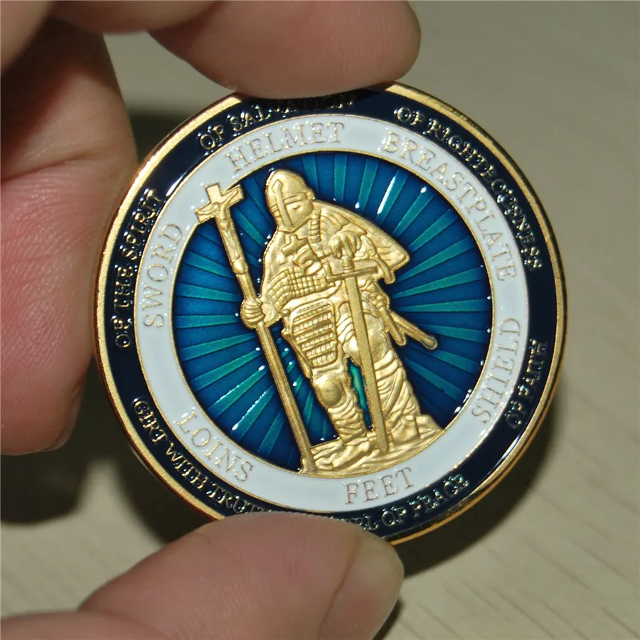 NEW Female Put On The Full Armor Of God Defend The Faith Challenge Coin (11)