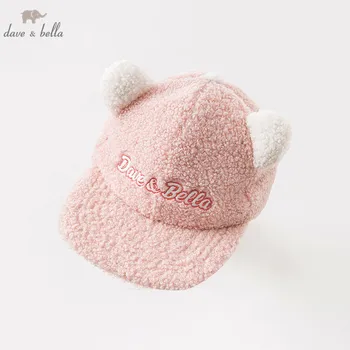 

DBK8748 dave bella autumn kids girls hat baby pink cats cute hat children baseball cap