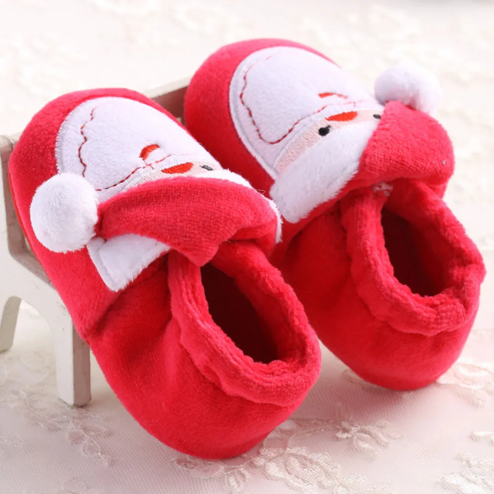 Детская обувь для малышей младенцев новорожденных Санта Клаус мягкая подошва для маленьких девочек и мальчиков обувь для новорожденных Рождественская обувь baby schoenen горячая распродажа#06