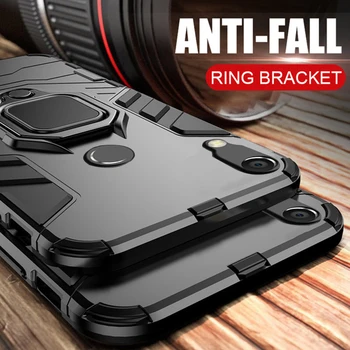 

Case For Huawei Y6 2019 case Armor Ring Magnetic Car Hold Shockproof Soft Bumper Protection Phone Cover For Huawei Y6 2019 Case