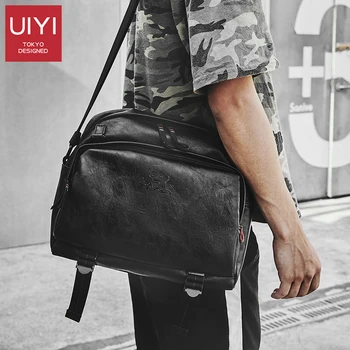 

UIYI Shoulder Crossbody Bag Men PVC waterproof softback man bags Casual street men bag wild simple men's shoulder bag mochilas