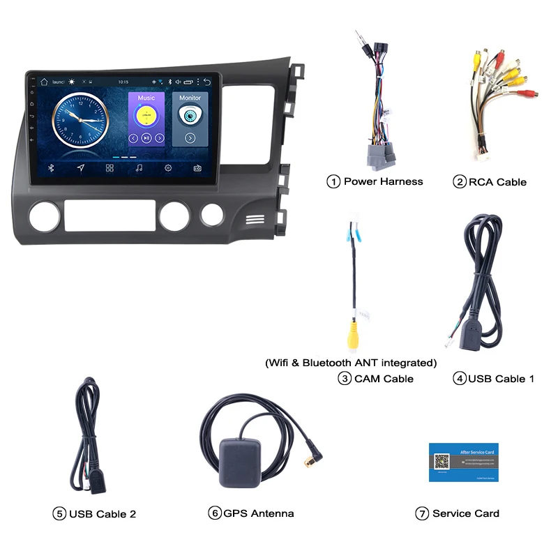 Excellent 10.1 inch Android 8.1 Car GPS Navigation For RHD Honda civic 2004-2011 right hand Support Stereo Audio Radio Video Bluetooth 3