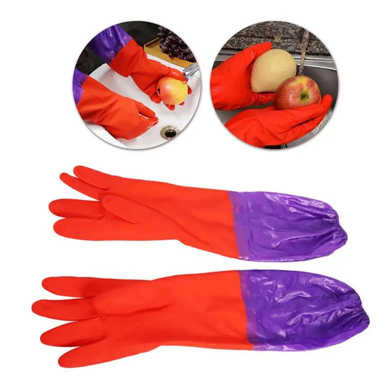 Buy 1pair Long Waterproof Rubber Household Gloves