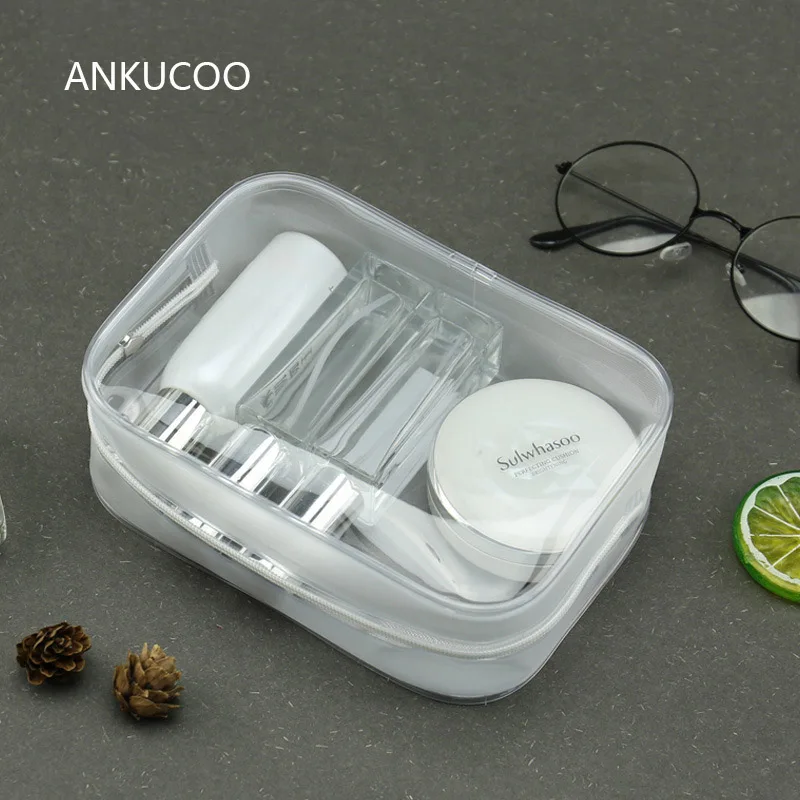 

ANKUCOO Cartoon Flamingo Women Cosmetic Bag Function Travel Trunk Makeup Transparent Cosmetic Bag Storage Pouch Toiletry Box