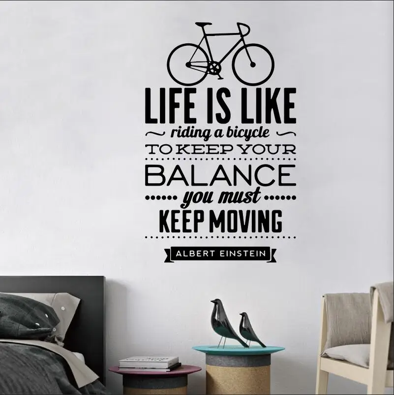 

Very Beautiful Home Decoration - Life Is Like Riding A Bicycle Spanish Vinyl Wall Decal Stickers For Living Room
