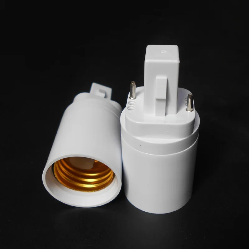 ABS LED G24 к E27 адаптер гнездо галогенная CFL лампа база конвертер e27 g24 держатель лампы