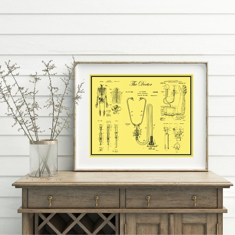 Blueprint Prints Doctor Office Decor