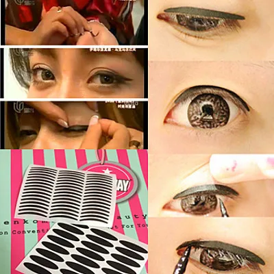 

Super-popular black eyelid stickers invisible eyelid stickers affixed to fast big cat eyeliner smoky makeup is not blooming