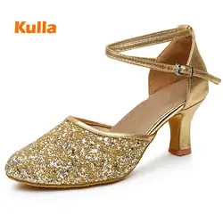 Обувь для танцев Латинской профессиональная обувь для танцев для женщин/Женские мягкой подошвой Salsa бальных танцев обувь высокого
