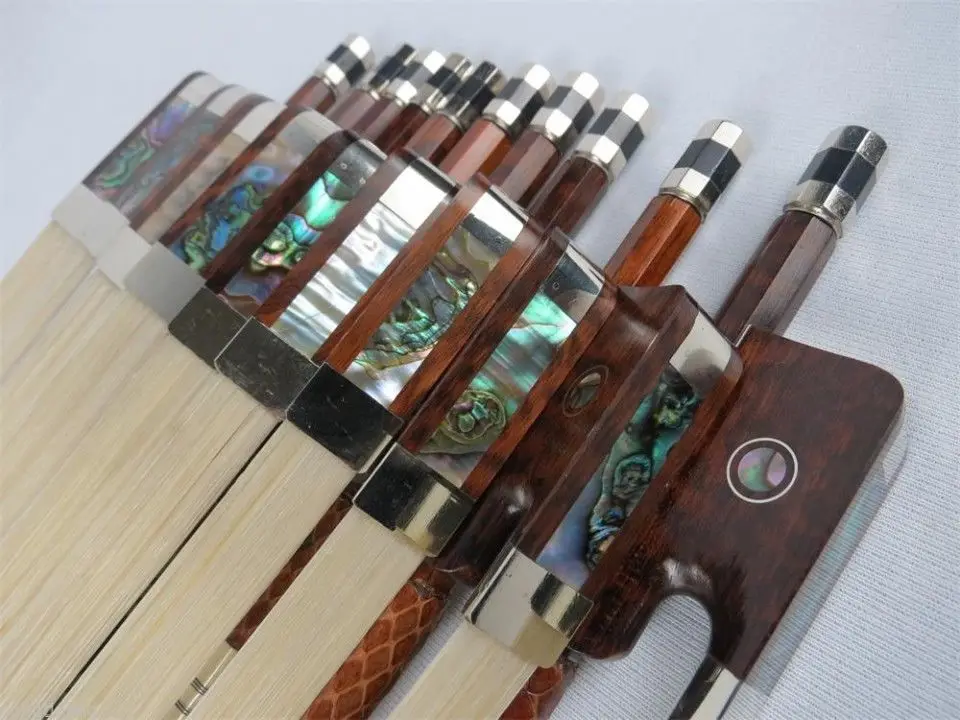 

1pcs strong profession snakewood 4/4 cello bows, snakewood frog