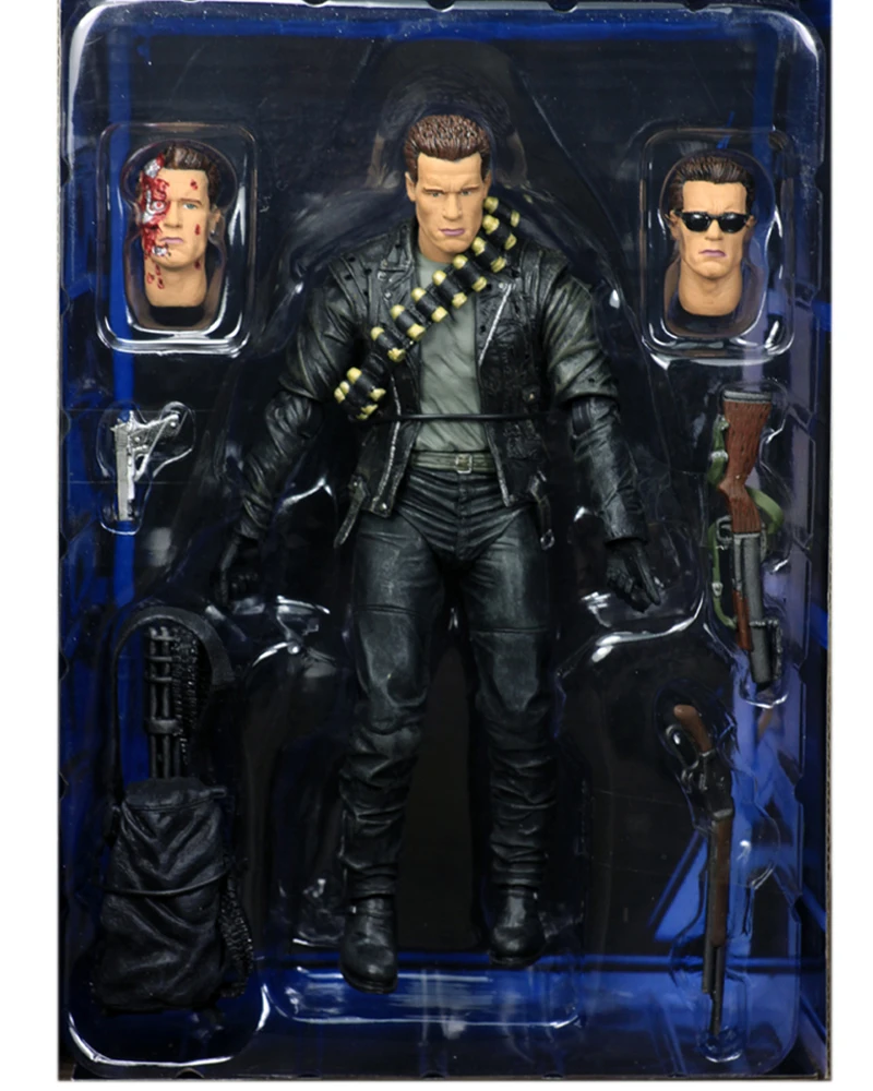 NECA Terminator 2 Judgment Day T-800 Arnold Schwarzenegger PVC Action Figure Model Toy Christmas Gift (13)
