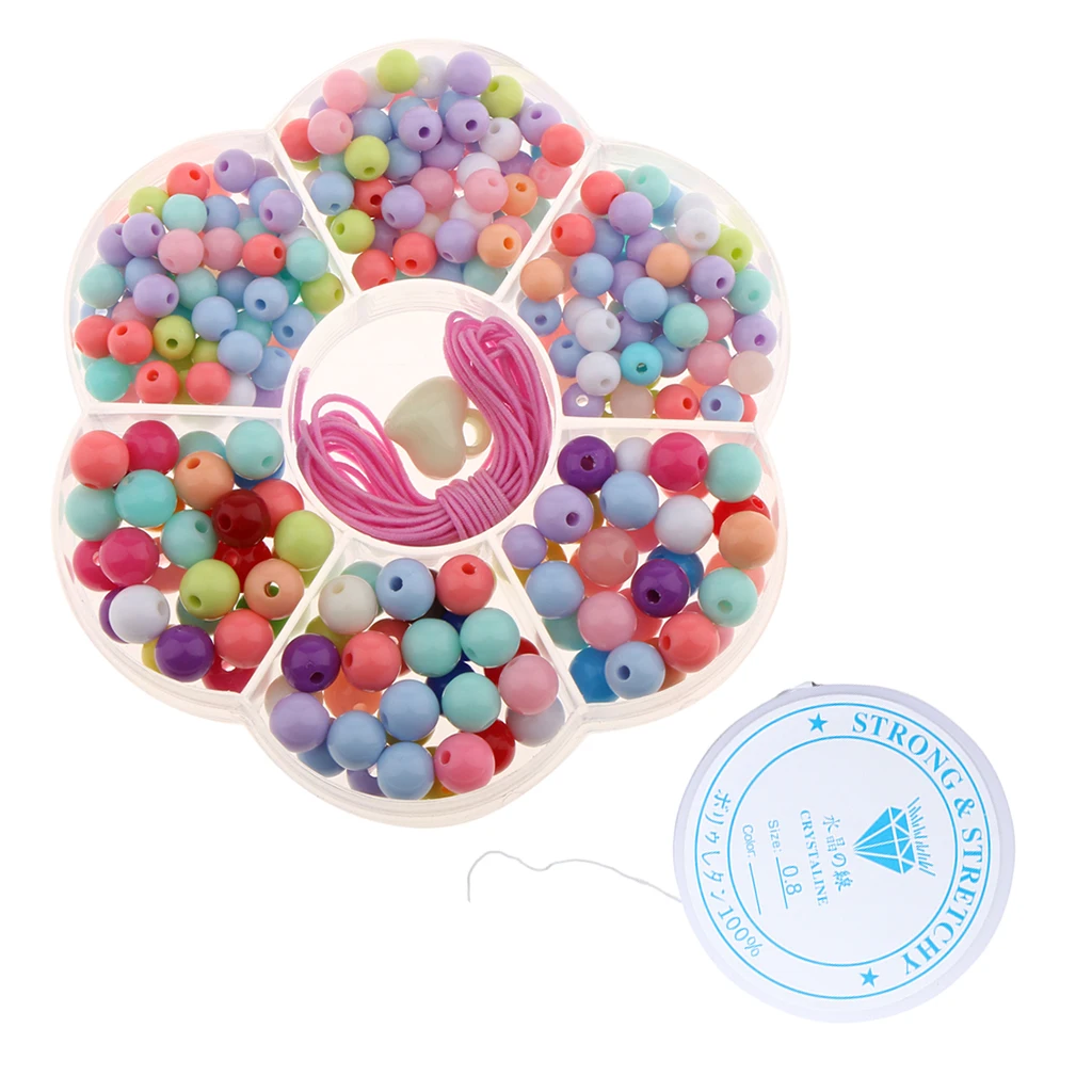 200 Pieces Acrylic Beads Toy Jewelry Making Beads Set Accessories Kids Adults Children Necklace Bracelets Craft DIY Kit