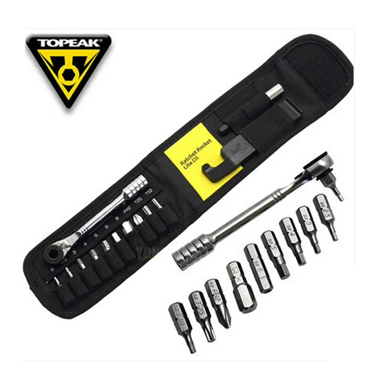 Topeak TT2524 Ratchet Rocket Lite Tools Mountain Bike T10/T25 Torx Chain Pin Breaker Hex Wrench Allen Key Socket Set Topeak TT2524 Ratchet Rocket Lite Tools Mountain Bike T10/T25 Torx Chain Pin Breaker Hex Wrench Allen Key Socket Set