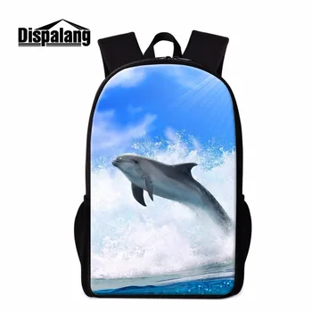 

Dispalang Dolphins Backpack for Girls Shark School Bookbags Cute Bagpack for Teenagers Stylish Rucksacks Children's Day Pack