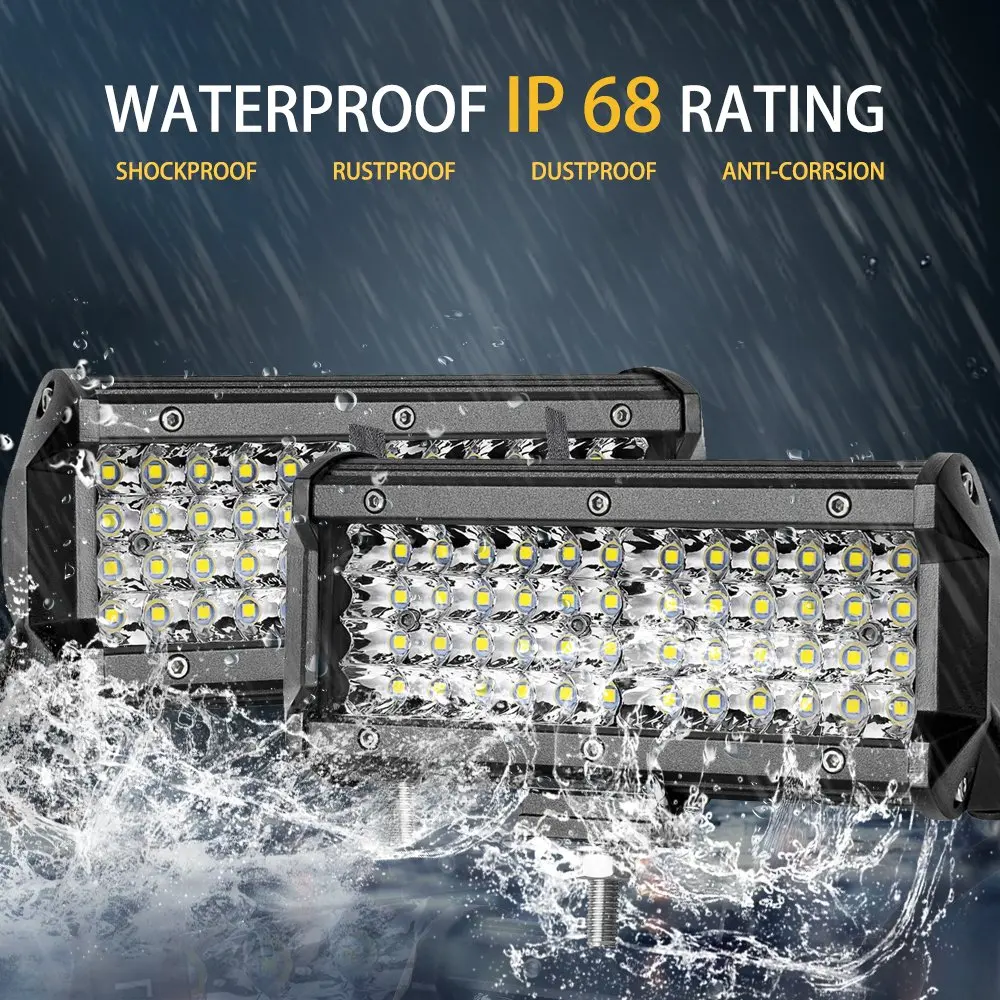 Kopen 144w 4x4 Offroad Led Licht Bar Voor Auto S Combo Balken Off road SUV ATV Tractor Boot Vrachtwagens graafmachine 12V 24V Werklampen