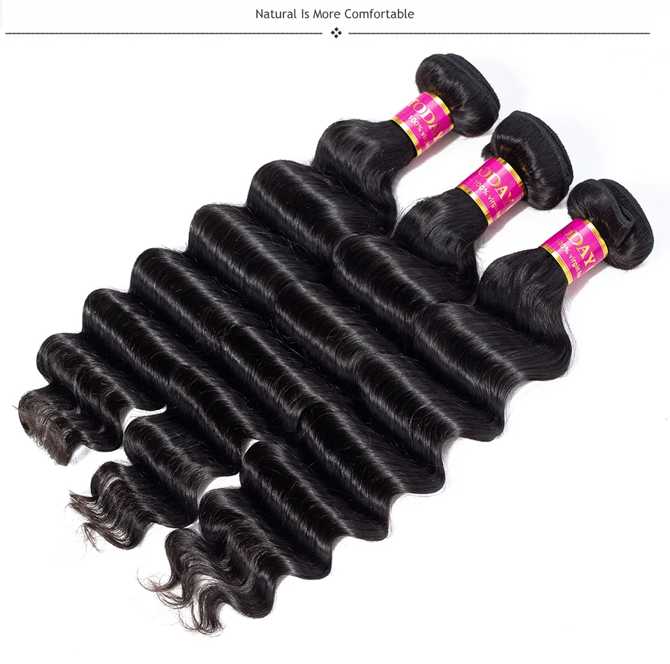 loose deep wave bundles with closure