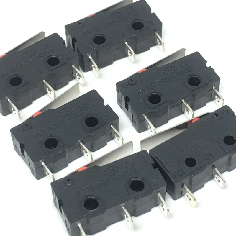 10Pcs Set Mini 3-Pin Tact Switch KW11-3Z 5A 250V Round Handle Clock Microswitch 828 Promotion 2