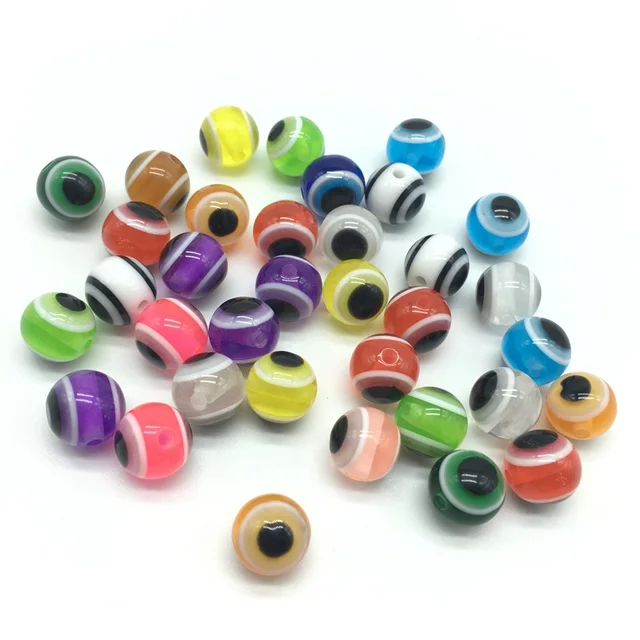 Buy 10mm/100PCS Evil Eye Glass Beads Resin the