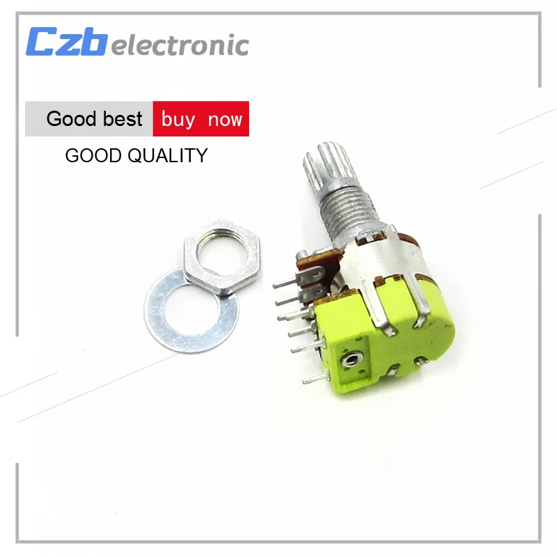New B50K 50K Ohm Dual Linear Taper Volume Control Potentiometer Switch