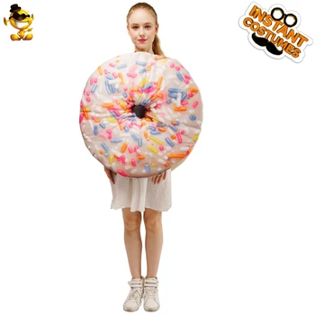 

DSPLAY Unisex Fashionable Party Funny Yummy Food Jumpsuit New Design Interesting Style Cosplay Carnival Cream Doughnut Costume