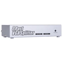 VGA Splitter 1 In 8 Out Video Amplifier Extender 500MHz 1 PC to 8 Monitors Projectors Supports VGA XGA SVGA UXGA WUXGA (1×8)