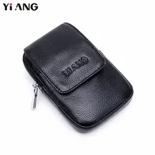YIANG натуральная кожа мягкая поясная сумка для телефона сумка модная мужская маленькая поясная сумка кожаный чехол мини Чехол