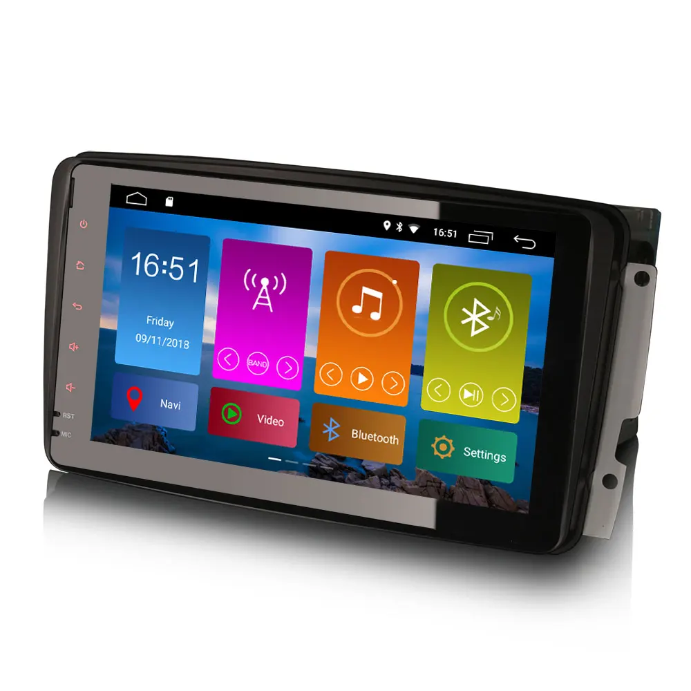 Perfect 8" Android 9.0 OS Car Multimedia Navigation GPS Radio for Mercedes-Benz CLK C209 W209 1998-2004.5 & Viano/Vito W639 2004-2006 4