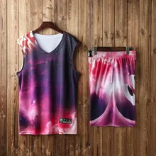 Мультфильм для мужчин быстросохнущая возврат майки спортивные костюмы пустой женщин командные спортивные костюмы баскетбол форменная одежда Индивидуальные