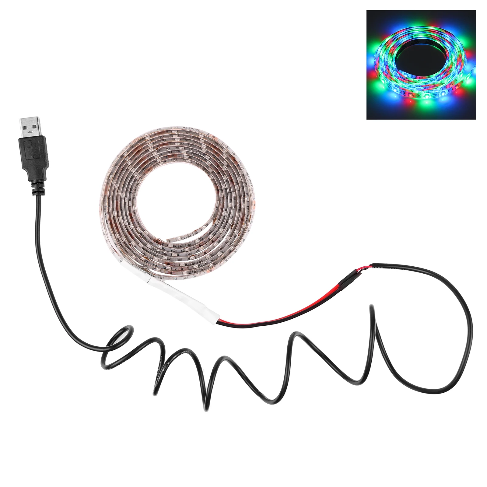 1 м/2 м водонепроницаемый RGB 3528 SMD USB 120LED полоса света струнная Лампа DC