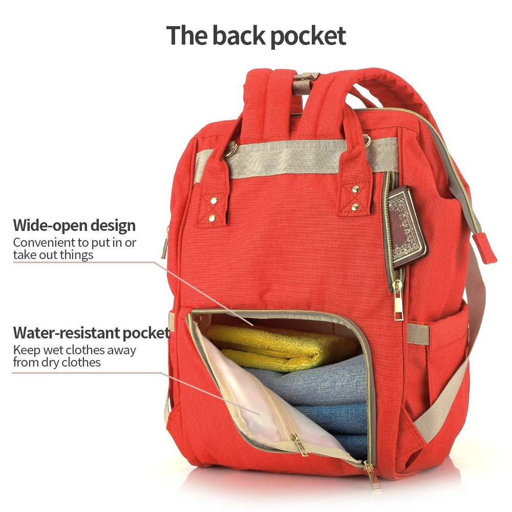 Портативный мумия рюкзак для матерей водонепроницаемый детский подгузник сумки рюкзак подгузник дорожная сумка с раздельным карманом
