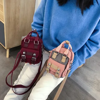 

031219 new hot lady girl mini flap bag kids baby small canvas messenger bag
