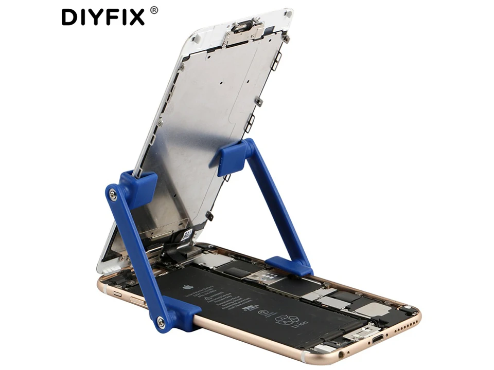 DIYFIX 10 в 1 Набор инструментов для ремонта открывания телефона вращающаяся стойка держатель отвертка для iPhone samsung набор электронных ручных инструментов