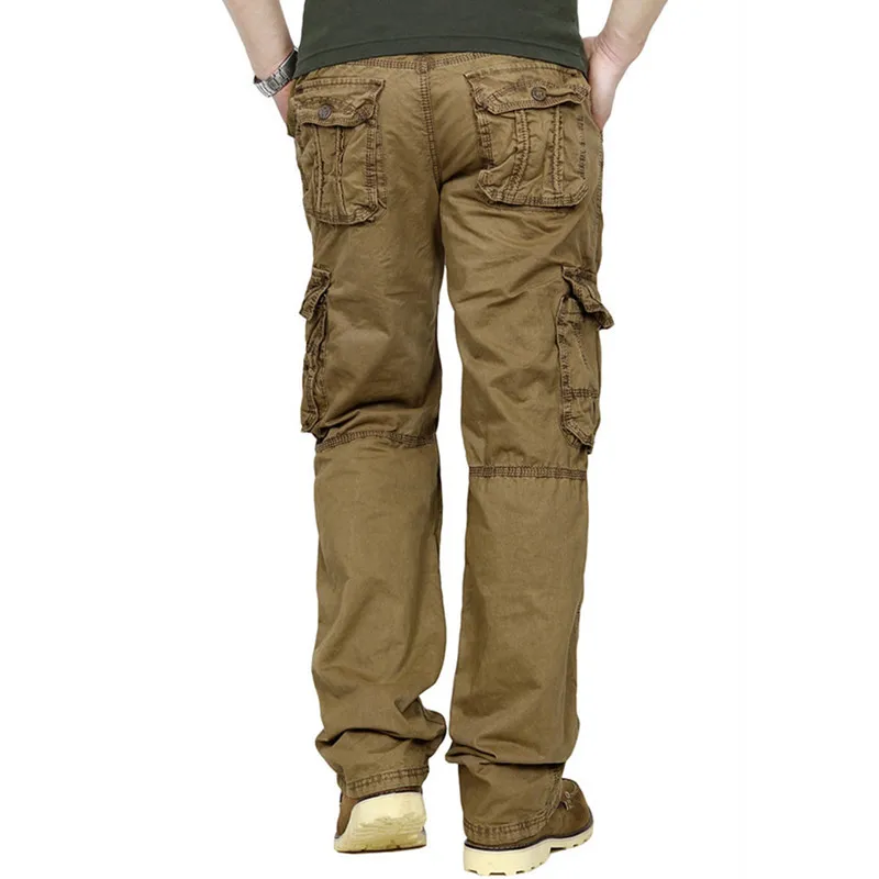 Brand High Quality Men's Elasticity Cargo Pants Casual 100