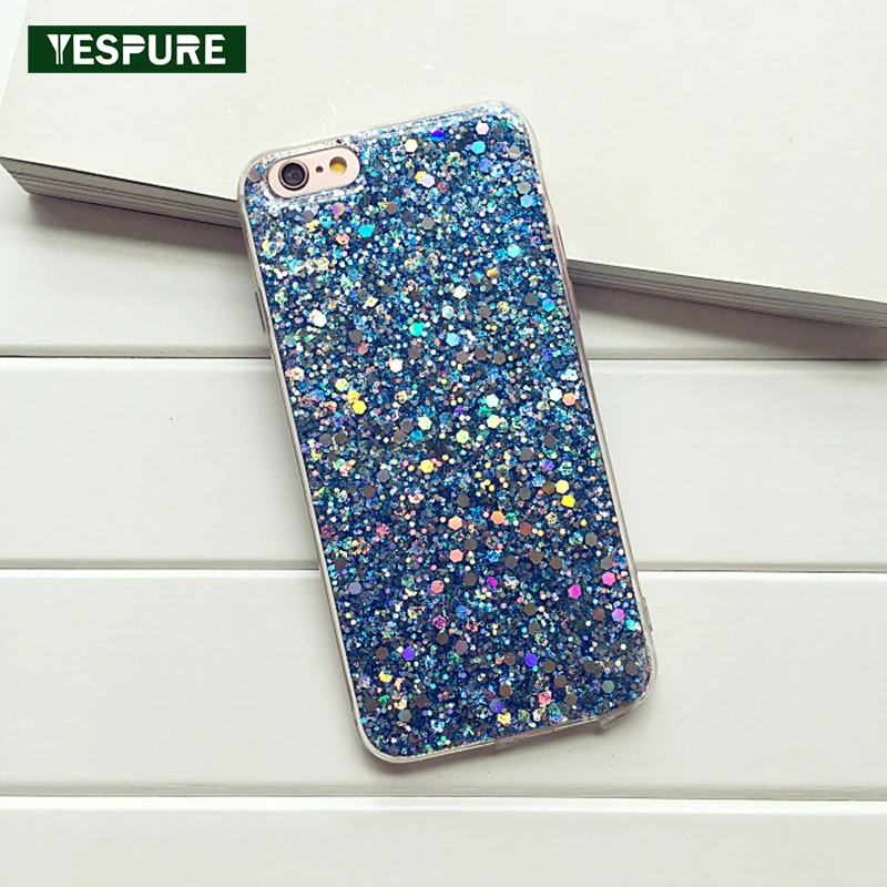 YESPURE Mobile Phone Cases Glitter Girls TPU Soft Phone Accessory Case