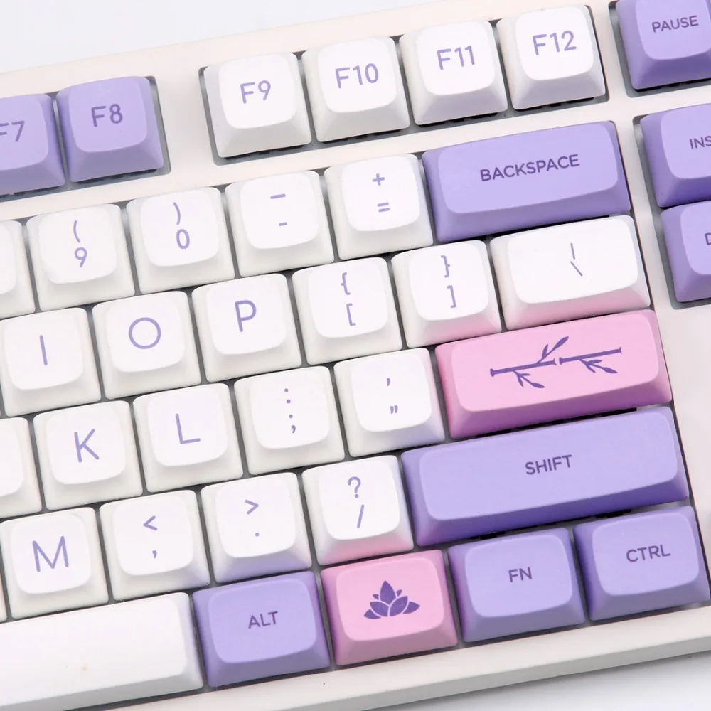 [В наличии] XDA Sakura keycaps Dye subbed толстые PBT 134 клавиш для 61/87/104 cherry mx механическая