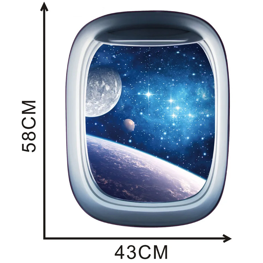 3D космическая галактика планеты Наклейка на стену Вселенная звезда настенная бумага водонепроницаемый винил художественная Фреска Наклейка детская комната украшение Pegatinas