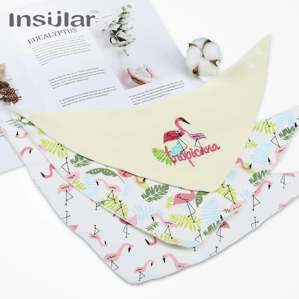 Insular 3 шт./компл. детские нагрудники бандана 100% хлопок высокое качество Babadores Para Bebe