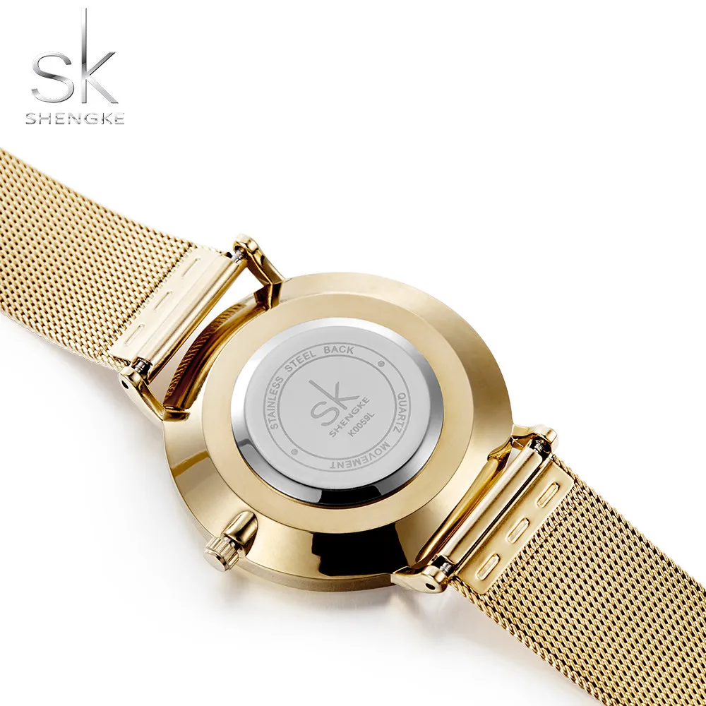 SHENGKE Лидирующий бренд женские наручные часы модные золотые SK relogio feminino reloj