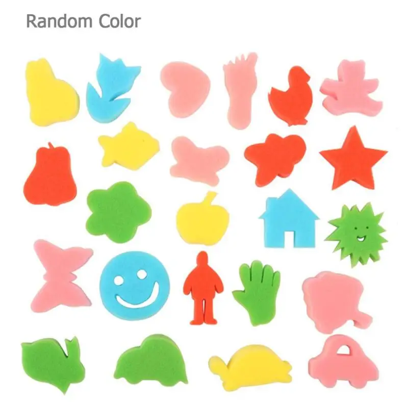24 шт./пакет для детей художественная краска губка для дома DIY обучающая игрушка