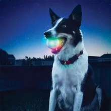 Забавный шар для питомцы игрушечные собаки светодиодный светящийся шар для собаки мигающий шар для домашних животных светящиеся принадлежности для ночной игры для собак