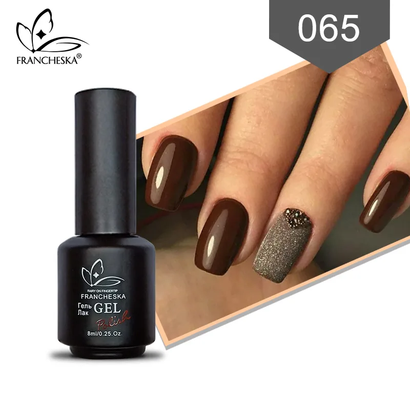 Francheska гель лак для ногтей гель лак 80 цветов светодиодный УФ nagels spulletjes oje впитывающий полуперманентный Smalto для unghie Гель-лак - Цвет: Francheska 065