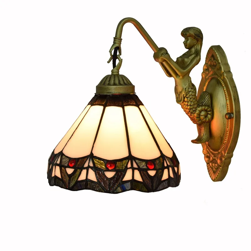 

Eusolis Stained Glass Wall Lamp Deco Nordique Modern Wall Sconce Up Down Light Outdoor Wall Light Luminaire Applique Murale