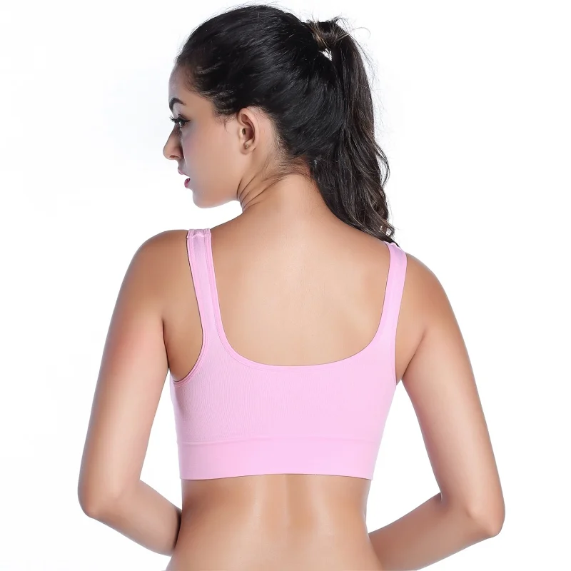 Women Seamless Racerback One-Piece Bra Padded Gym Sports Bra Yoga Fitness Stretch Workout Tank Tops