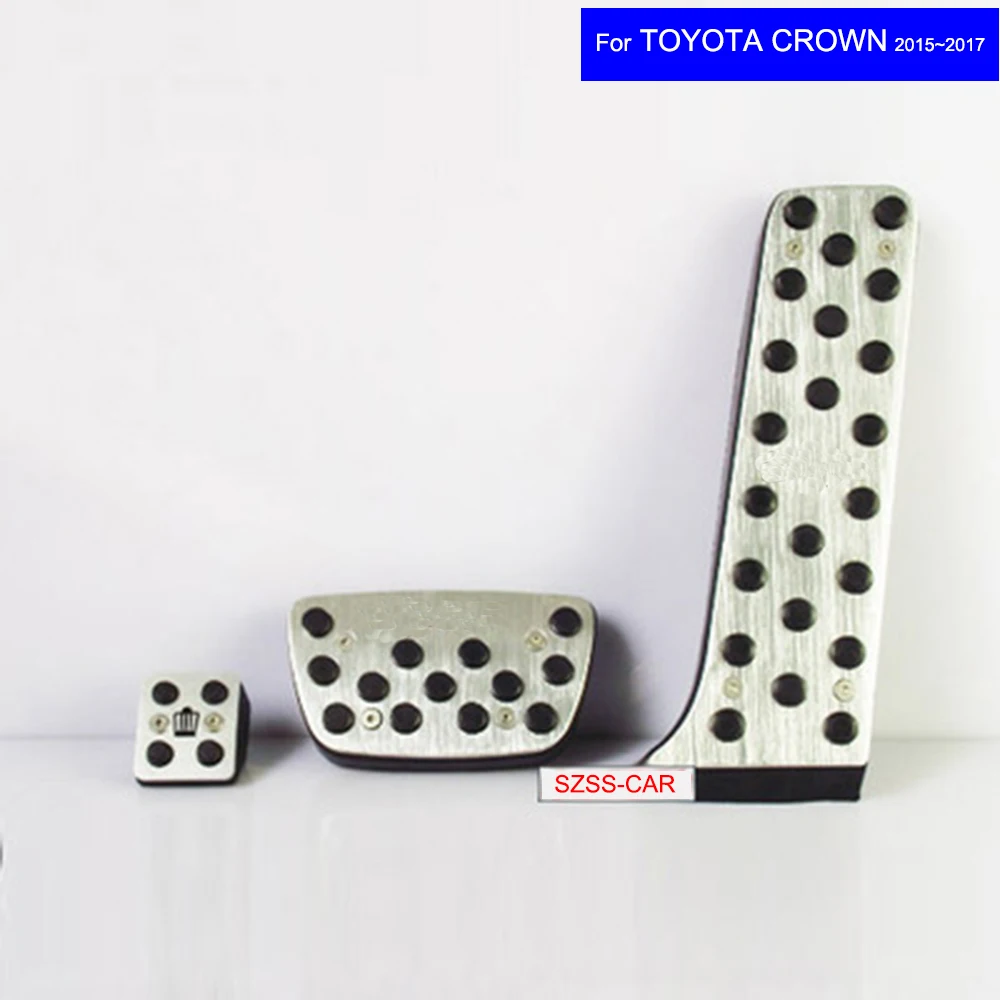 

Car Aluminium Alloy Petrol Clutch Fuel Brake Braking Pad Foot Pedal Rest Plate for Toyota Crown Auto Pedals Free Shipping