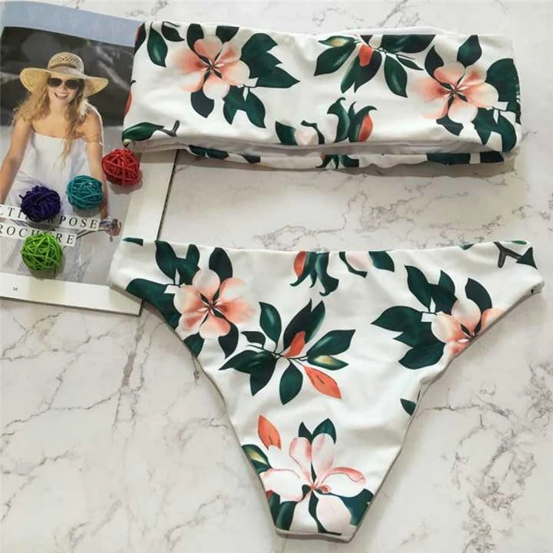 Sexy Bikinis Women Swimsuit 2018 Summer Low Waisted Bathing Suits Halter Top Push Up Bikini Set Plus Size Swimwear #FS#4JN11 (2)