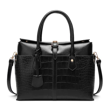

Fashion Women Bag Handbag Alligator Top-Handle Bag Large Ladies Totes Crossbody Bag Leather Side Pocket Shoulder Messenger Bag